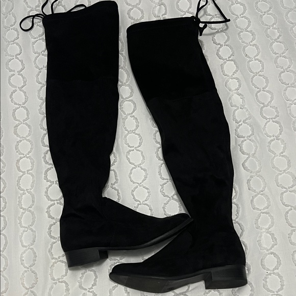 Black Over-the-Knee Women's Boots - Picture 1 of 3